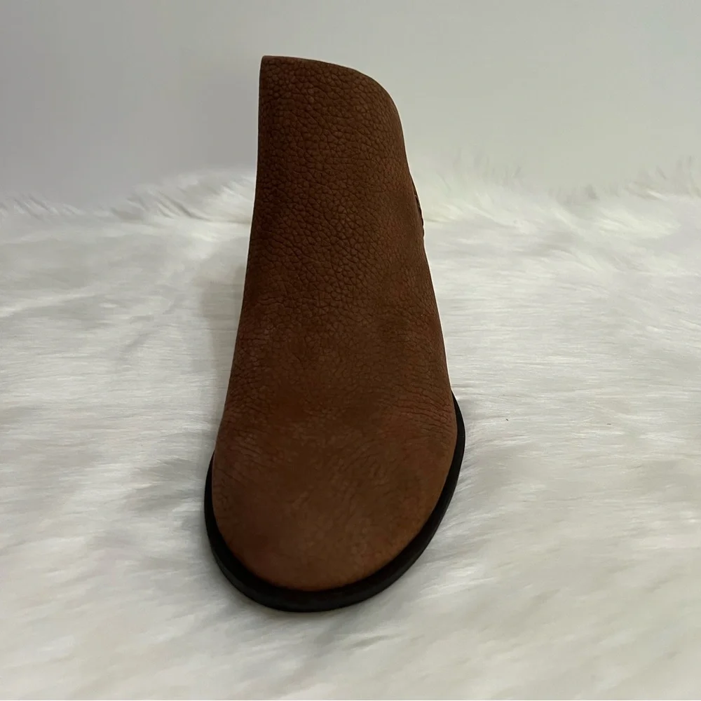 Lucky Brand Bellita Leather Ankle Boot In Brown Size 7.5 NWOB